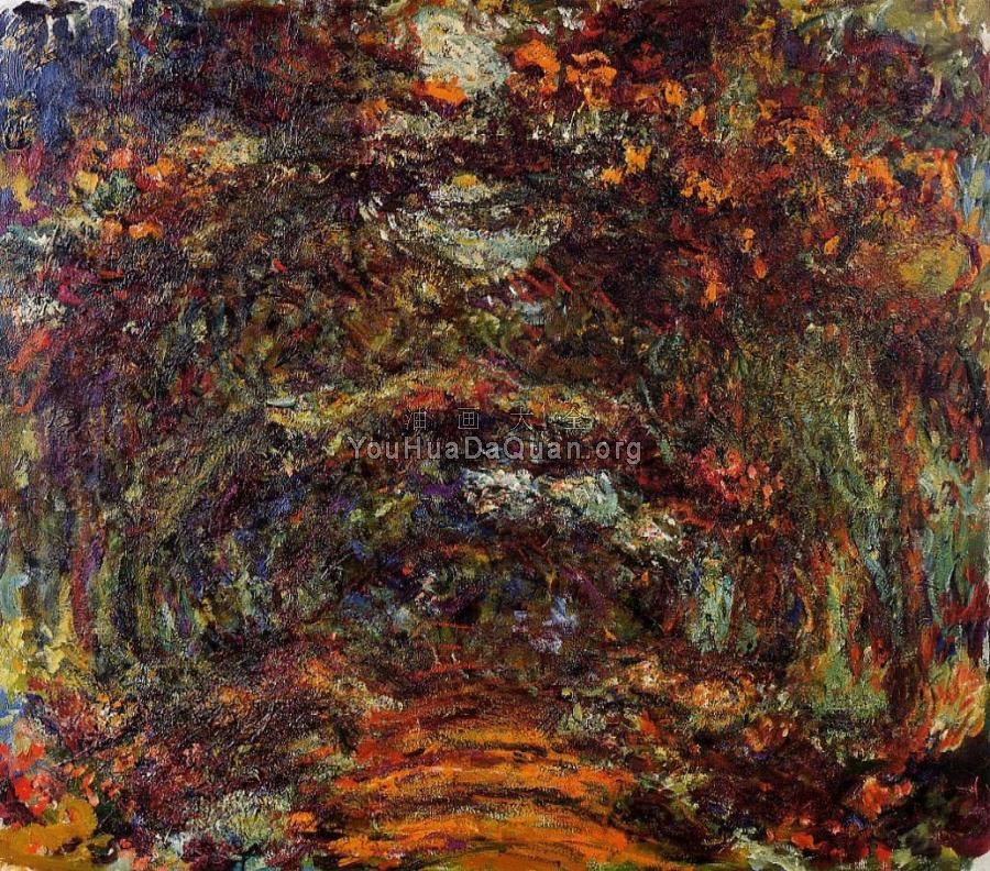 The Path under the Rose Arches, Giverny - 克劳德·莫奈